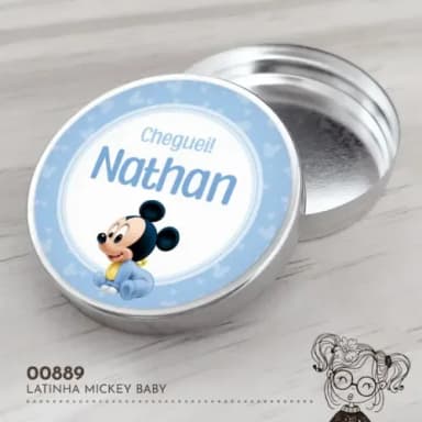 Latinha Adesivada Mickey Baby - 00889