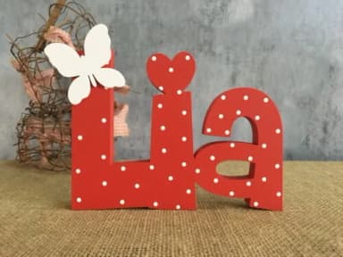 Letras Decorativas em mdf Jardim das Borboletas