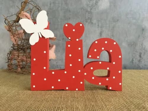 Letras Decorativas em mdf Jardim das Borboletas
