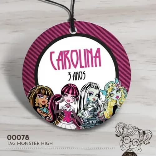 Tag Redonda Monster High - 00078