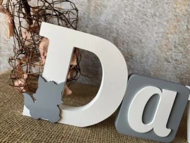 Letras de mdf Blocos - Raposa