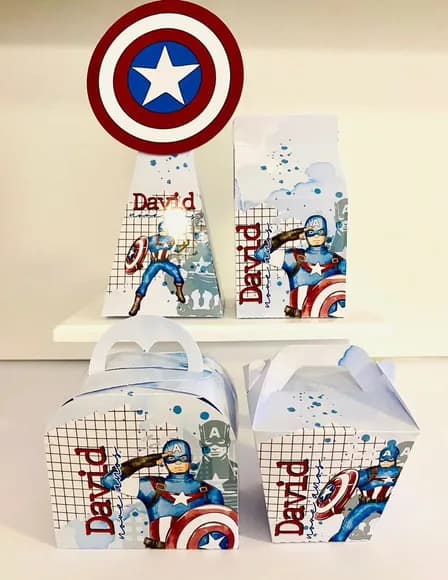 Kit 30 Lembrancinhas Capitão América