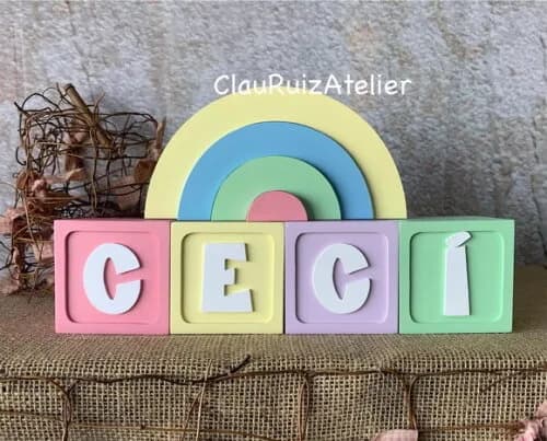 Candy Colors - Cubos 8x8cm + Arco Íris