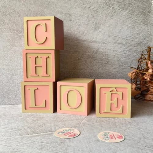Cubos 8x8cm Decoração Bebê